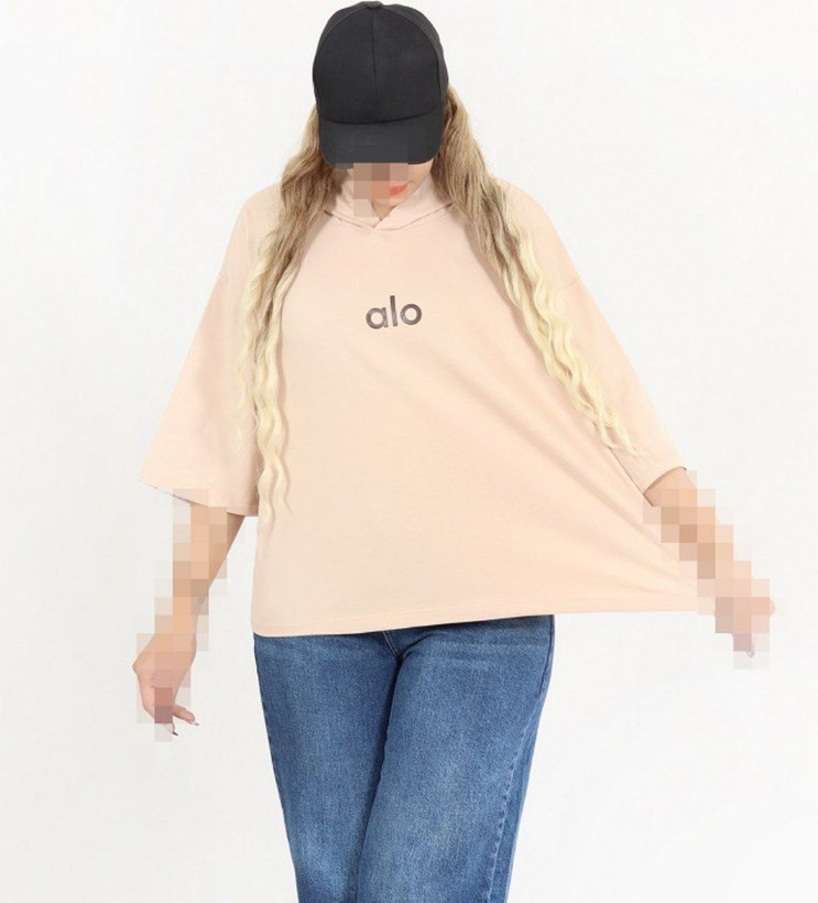 تیشرت فول باکسی کلاهدار زنانه alo
