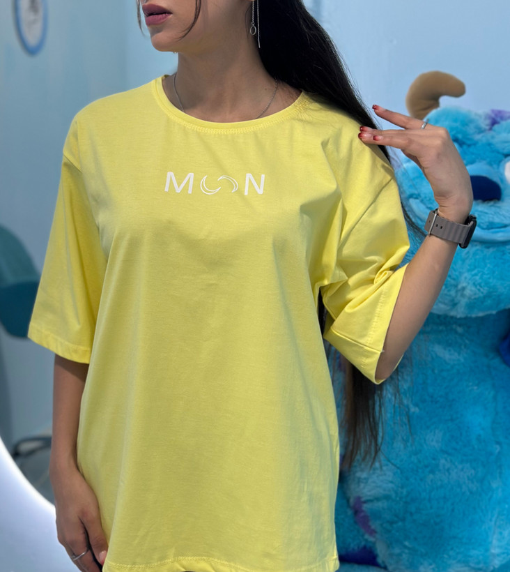 تیشرت باکسی نخ پنبه Moon